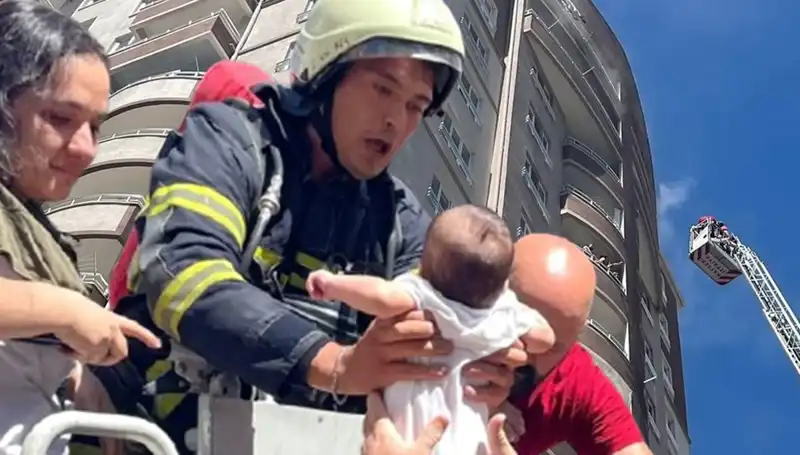 Kayseri'de Yükselen Alevler: 14 Katlı Binada Yangın Panik Yarattı